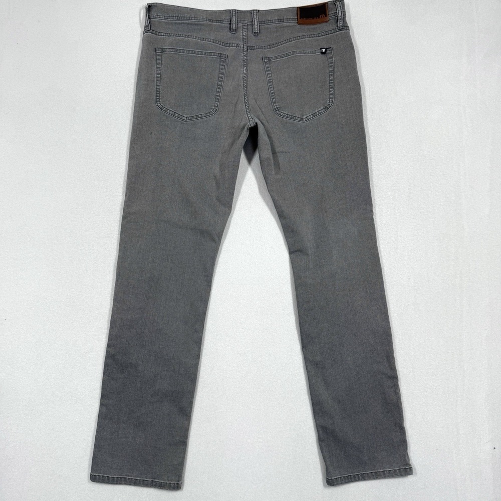 Travis Mathew Jeans 34x30 Grey Straight Denim Stretch Performance Lightweight - Picture 8 of 16